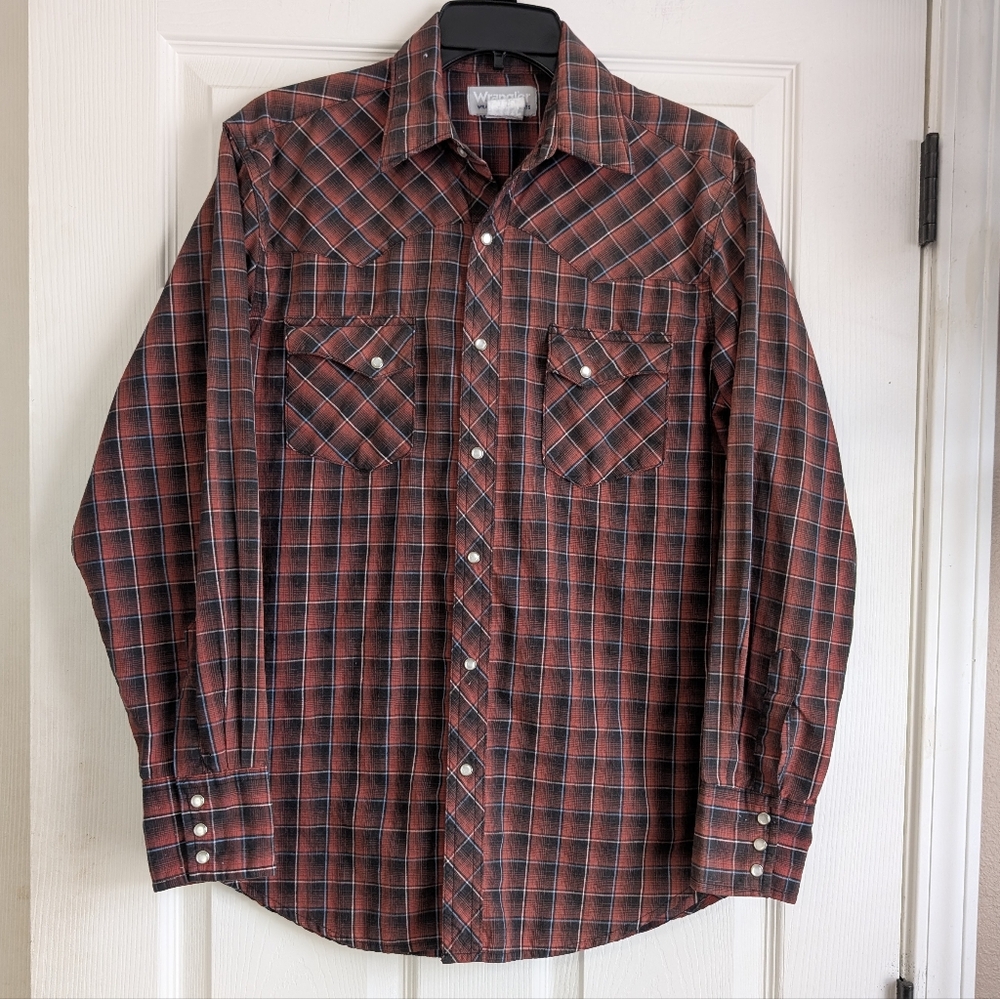 Vintage Wrangler Wrancher Pearl Snap Shirt Size M